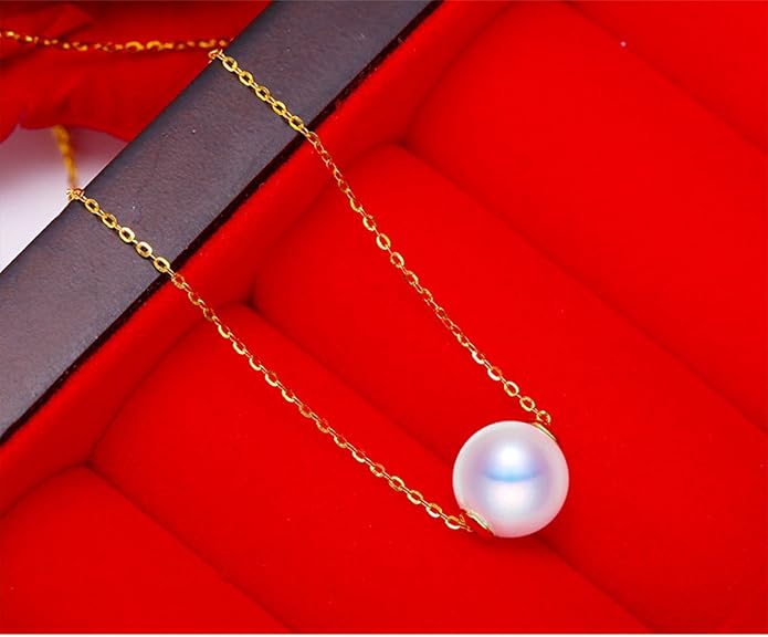 Tahitian Black Pearl/Akoya White Pearls Necklace Fine Jewellery Round AAAA+ Pearl 18K Pearl Pendant Necklace Gifts for Women Her- Anniversary Birthday Fine Jewelry -Valentine's Day Mothers Day Gifts