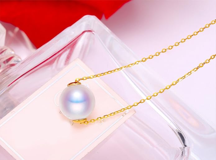 Tahitian Black Pearl/Akoya White Pearls Necklace Fine Jewellery Round AAAA+ Pearl 18K Pearl Pendant Necklace Gifts for Women Her- Anniversary Birthday Fine Jewelry -Valentine's Day Mothers Day Gifts