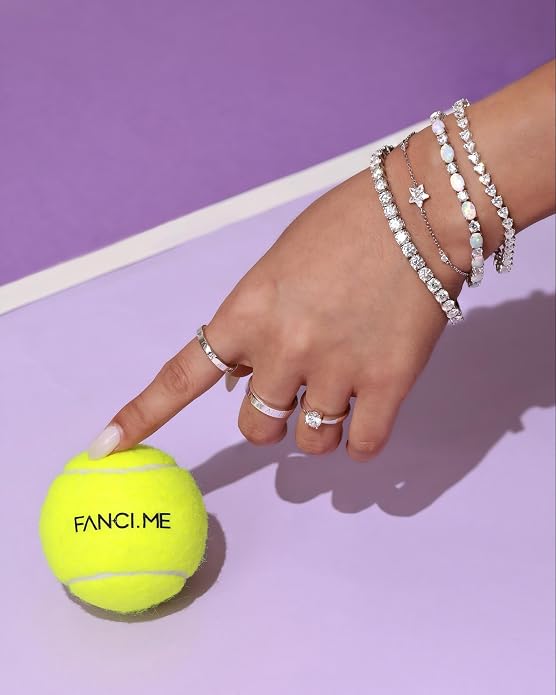 FANCIME Sterling Silver Birthstone Tennis Bracelets Fine Jewelry for Women